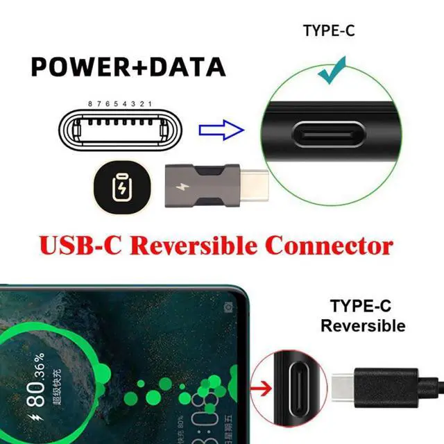 Alt view image 5 of 7 - 2 Pack 8P to USB C Converter USB C PD 27W Power 480Mbps Data Adapter Compatible with Phone & Android & Tablet