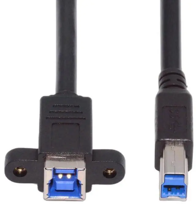 Main image of 0.98FT USB 3.0 Type-B Cable,USB 3.0 Type-B to USB-B Data Extension Cable with Panel Mount Holes