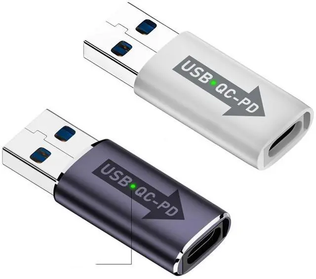 Main image of USB 3.0 QC Power to PD USB C Device 5Gbps Data Power Adapter for Laptop Tablet Phone 2Pcs/Set