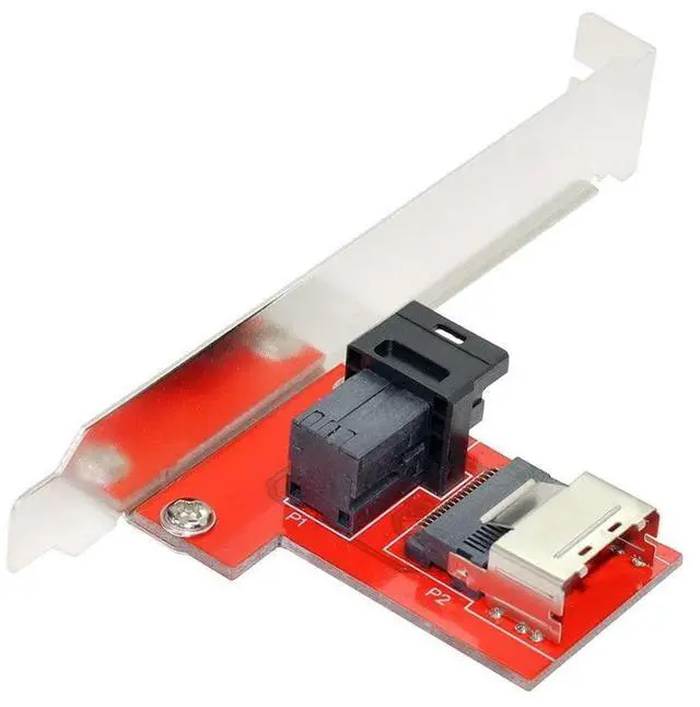 Main image of Mini SAS SFF-8087 PCI-Express 4.0 to SFF-8643 SAS HD PCBA Female Adapter with Bracket