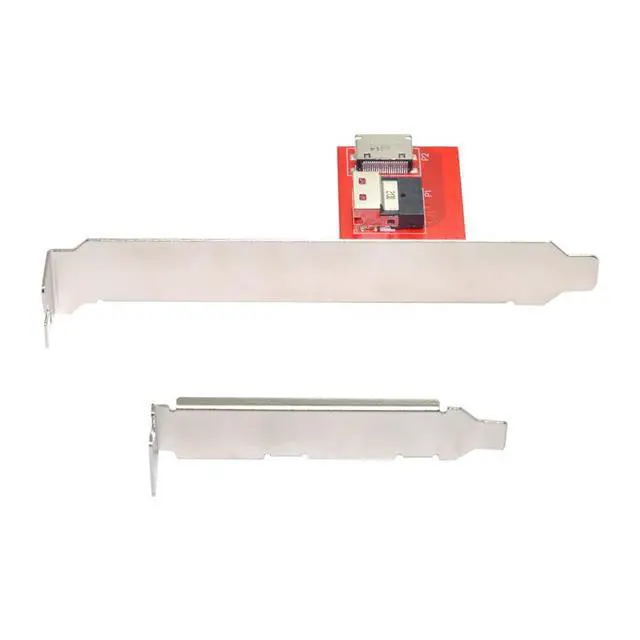 Alt view image 7 of 7 - Slimline SAS SFF-8654 PCI-Express 4.0 to Oculink SFF-8611 SFF-8612 PCBA Female Adapter with Bracket