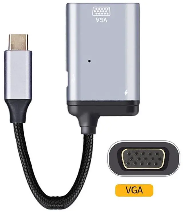Alt view image 6 of 7 - USB C HUB,USB C to VGA/USB C Data/PD 65W Fast Charging 3 in 1 Multiport Adapter Support Display/Data/Charging Working at The Same time