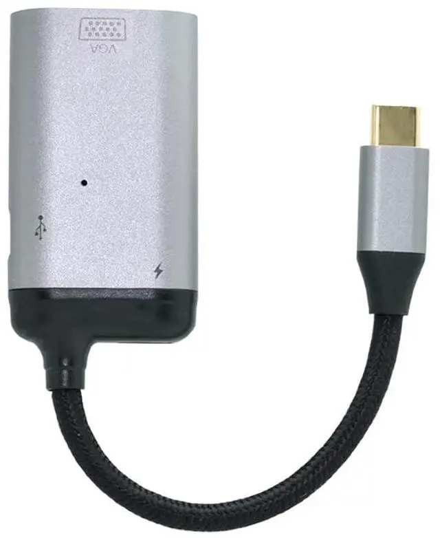 Alt view image 7 of 7 - USB C HUB,USB C to VGA/USB C Data/PD 65W Fast Charging 3 in 1 Multiport Adapter Support Display/Data/Charging Working at The Same time
