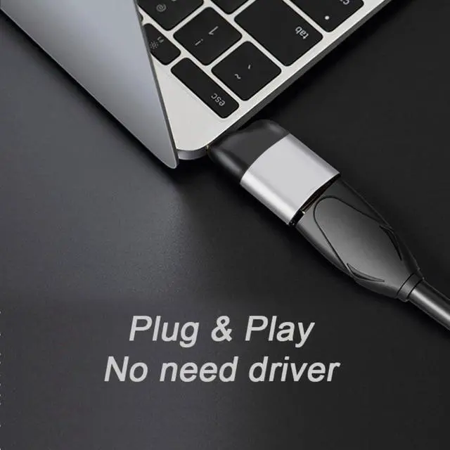 Alt view image 2 of 7 - USB C to DisplayPort Monitor Adapter Support 4K@60Hz for Tablet Phone Laptop