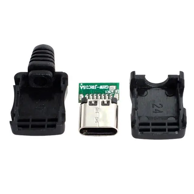 Alt view image 4 of 7 - 10 Pack USB C DIY Connector USB 2.0 Type C 4Pin Female Socket Port Repair Replacement Solder Adapter for OD 3.0mm Cable