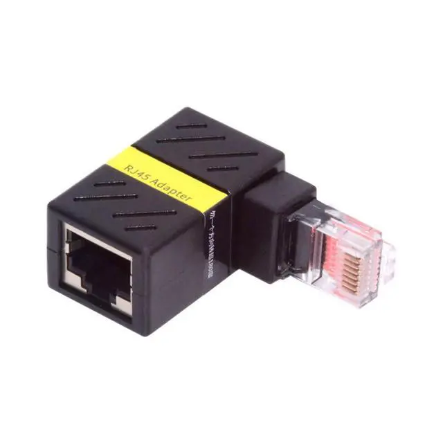 Alt view image 7 of 7 - CAT6 RJ45 90 Degree Angled Rotating Connector Ethernet Extender LAN Network Cable Extension Adapter 360 Degree Rotating