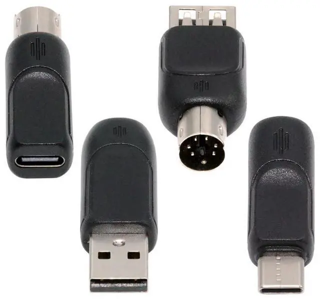 Main image of 4 Pack PS/2 to USB Adapter,USB A/USB C to PS/2 Converter Adapter for Mouse and Kehyboard