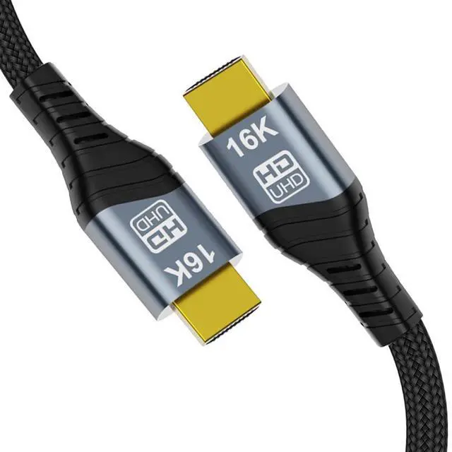 Main image of 16K HDMI Cable,HDMI 2.2 Ultra High Speed 96Gbps Gold Plating Braided Cable Supports 16K@60Hz with DSC,8K@120Hz,HDR 10+,HBR3,DSC 1.2a 6.56FT/2.0M