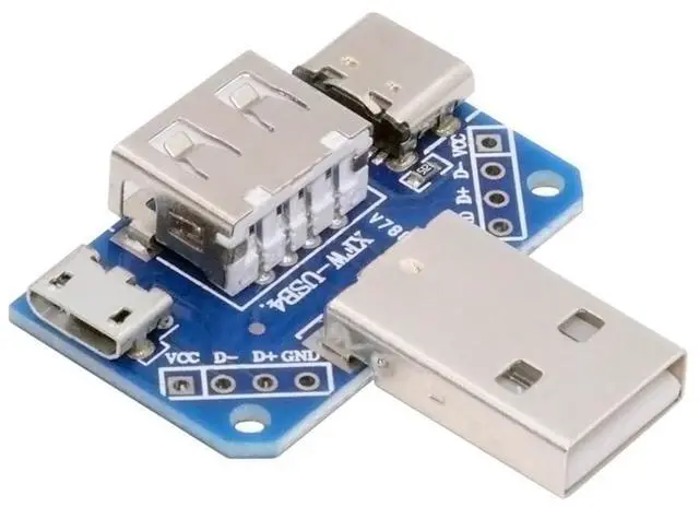 Main image of 3 Port USB Splitter Multi Charging Adapter,USB2.0 Male to Type-A/Type-C/Micro Female Charge Extension Adapter