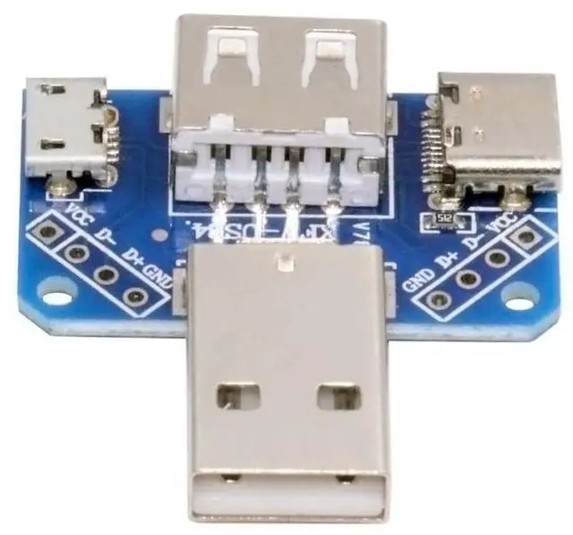 Alt view image 7 of 7 - 3 Port USB Splitter Multi Charging Adapter,USB2.0 Male to Type-A/Type-C/Micro Female Charge Extension Adapter
