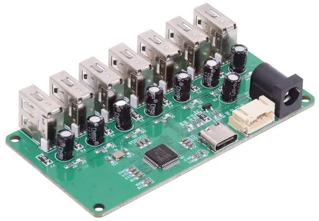Main image of 7 Port USB 2.0 HUB,Pitch=2.0mm 4Pin/USB C 1 to 7 USB 2.0 Splitter Port Multiplier Expansion Adapter with DC 5V Power Port for Laptop/Flash Drive/Keyborad/Mouse