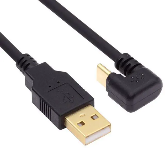 Alt view image 6 of 6 - USB 2.0 to USB C U Shape Angled Power Data Extension Cable 480Mbps 1.0M