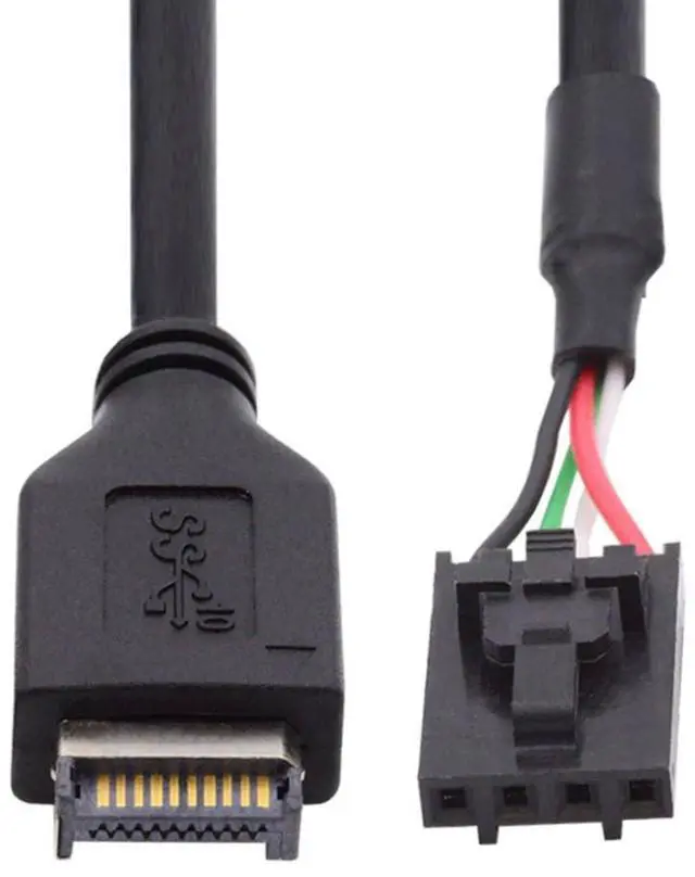 Main image of USB 3.1 Type E Front Panel Header to Pitch 2.54mm 4Pin Cable 0.98FT for 9Pin/10Pin HUB Mainboard Header Extension Adapter