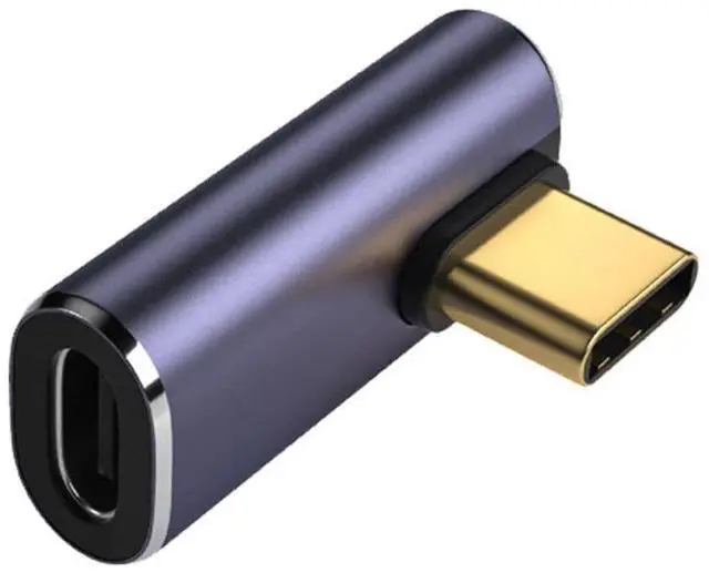 Main image of USB C Male to Female Adapter,USB4 Type C Low Profile Right Angled 100W Power Data 8K Video Extension Connector Adapter