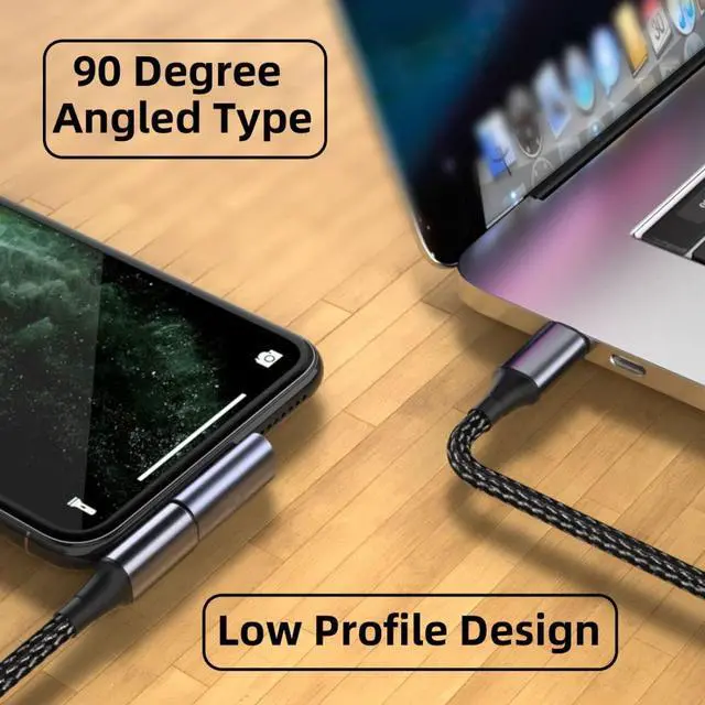 Alt view image 4 of 7 - USB C Male to Female Adapter,USB4 Type C Low Profile Right Angled 100W Power Data 8K Video Extension Connector Adapter