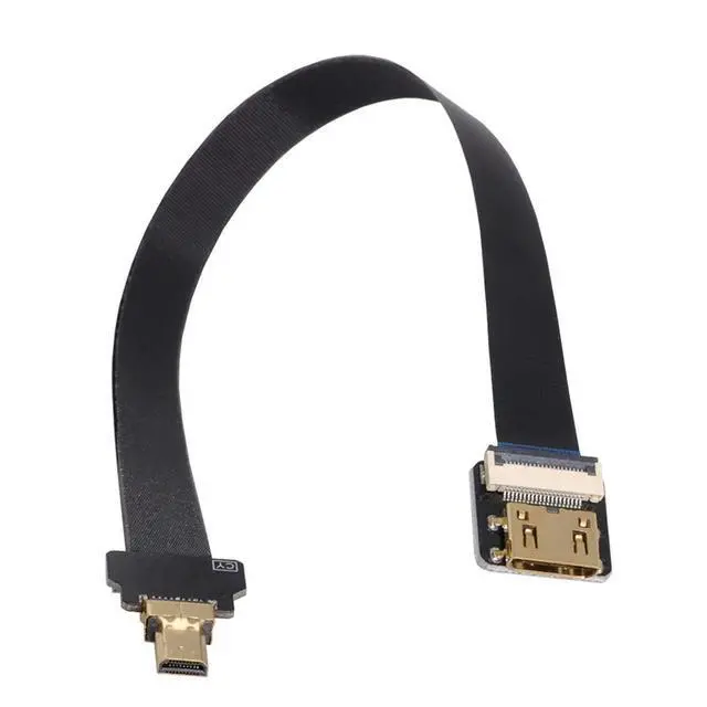 Alt view image 3 of 6 - CY Micro HDMI to Mini HDMI Cable CYFPV Mini HDMI Female to Micro HDMI Male Extension FPC Flat Cable 1080P for FPV HDTV Multicopter Aerial Photography