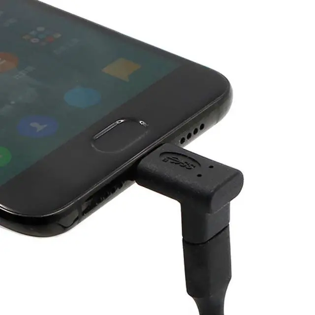 Alt view image 5 of 7 - CY USB C Connector,USB 3.1 Type-C Male to Female 90 Degree UP Down Angled Extension Adapter for Laptop & Tablet & Mobile Phone