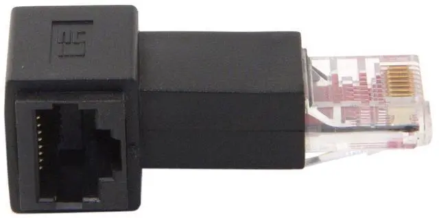 Alt view image 6 of 7 - RJ45 8P8C FTP STP UTP Cat 5e LAN Ethernet Network Extension Connector Adapter 90 Degree (Right Angled)