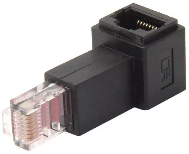 Alt view image 4 of 7 - RJ45 8P8C FTP STP UTP Cat 5e LAN Ethernet Network Extension Connector Adapter 90 Degree (Right Angled)