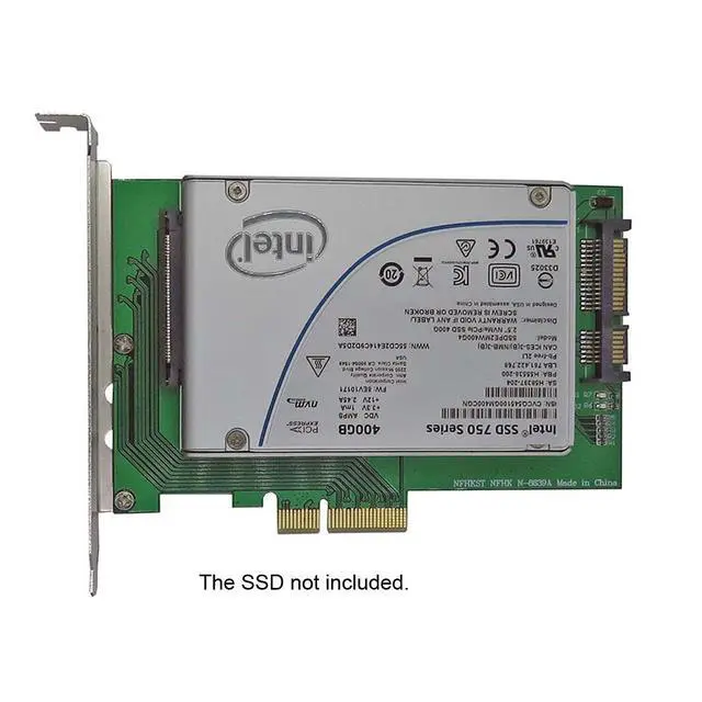Alt view image 7 of 7 - U.2 Kit SFF-8639 SSD to PCI-E 3.0 X4 Adapter for Intel Motherboard & 750 NVMe PCIe SSD