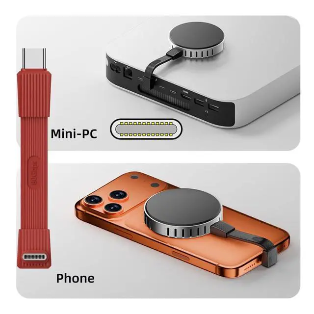 Alt view image 5 of 7 - 2 Pack USB C Short Flat Cable,USB 4.0 Type C Male to Male/Female 90 Degree Angled 8K@60Hz 80Gbps Data Transfer,PD 240W Fast Charge Data Extension Cable 2.01/2.64 Inch Red