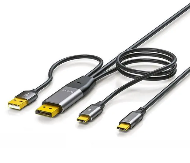 Main image of Displayport to USB C Cable 4k@60hz with USB Power Supply Support Touch Display for Host Connected to Portable Screen/VR Glasses 6.56FT/2.0M