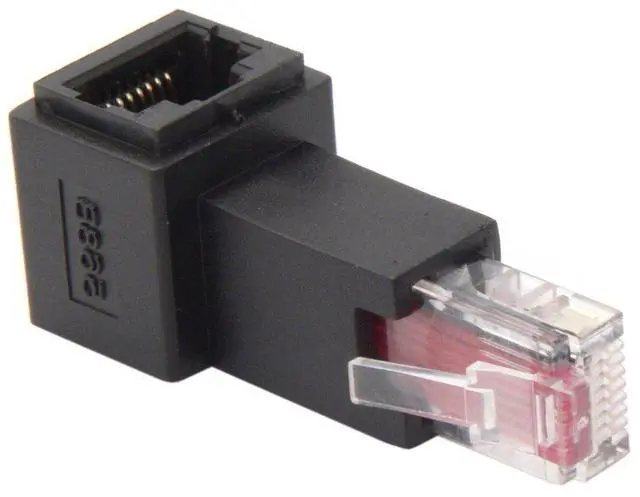 Alt view image 5 of 7 - RJ45 8P8C FTP STP UTP Cat 5e LAN Ethernet Network Extension Connector Adapter 90 Degree (Right Angled)