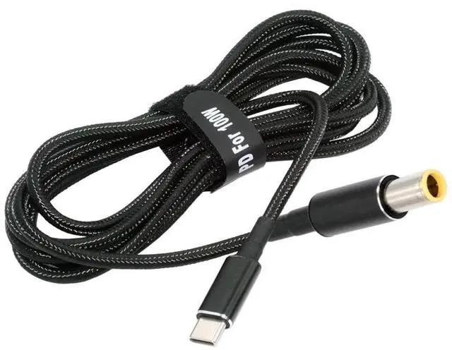 Main image of Laptop Power Cable,USB C to DC 7.9x5.4MM PD 100W Fast Charging Nylon Braided Cable Compatible PD 65W 5.91FT/1.8M