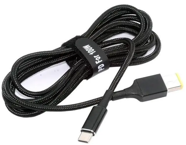 Main image of Laptop Power Cable,USB C to DC Thinkpad 11x4.5MM PD 100W Fast Charging Nylon Braided Cable Compatible PD 65W 5.91FT/1.8M