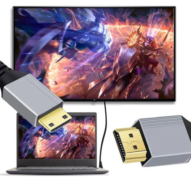 Alt view image 4 of 7 - HDMI 2.0 Cable,HDMI Male to Mini HDMI Male 4K@60Hz Ultra High-Speed Gold-Plated Nylon Braided Cable 6.56FT/2.0M for TV, Monitor, Computer