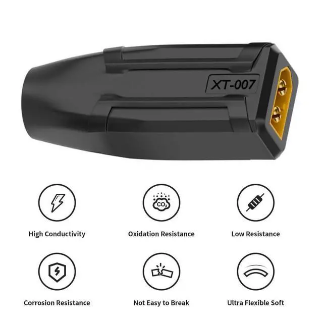 Alt view image 2 of 7 - XT60 to DC Adapter,DC 7.4x5.0mm Female to XT60 Male Bidirectional Charging Conversion Adapter for Aircraft Model/Car Model/Remote Control Toy/Battery Charger