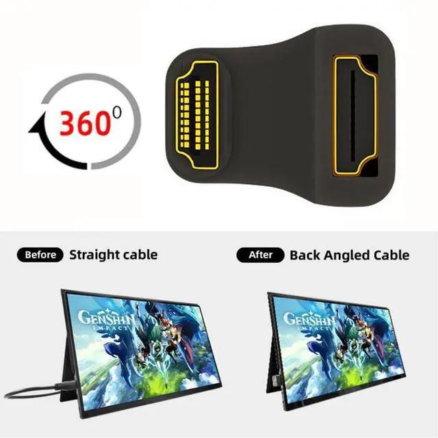Alt view image 3 of 7 - 2 Pack HDMI Male to HDMI Female 8K@60Hz 4K@120Hz 180 Degree Angled Converter Connector Adapter