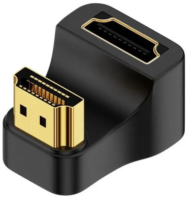 Alt view image 7 of 7 - 2 Pack HDMI Male to HDMI Female 8K@60Hz 4K@120Hz 180 Degree Angled Converter Connector Adapter