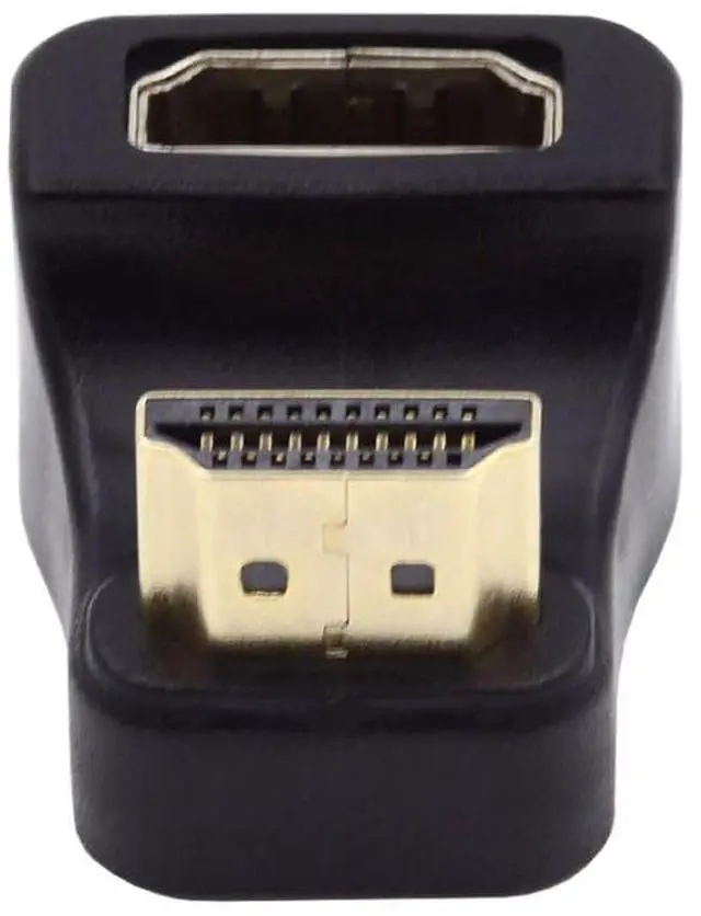 Alt view image 7 of 7 - HDMI Male to HDMI Female 8K@60Hz 4K@120Hz 180 Degree UP Angled Extension Adapter Converter Connector