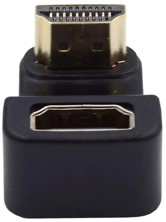 Alt view image 7 of 7 - HDMI Male to HDMI Female 8K@60Hz 4K@120Hz 180 Degree Down Angled Extension Adapter Converter Connector