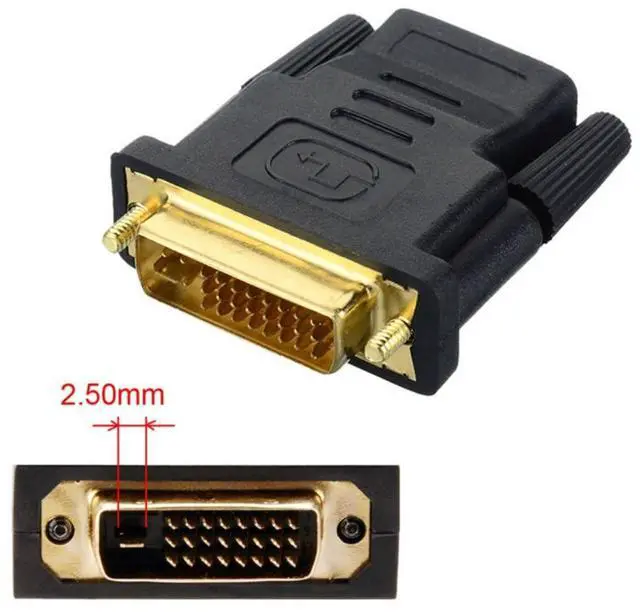 Alt view image 3 of 5 - HDMI to DVI Adapter,DVI Male to HDMI Female Gold Plating Bidirectional Converter Adapter for TV, Monitor, Computer