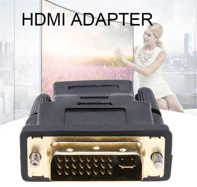 Alt view image 4 of 5 - HDMI to DVI Adapter,DVI Male to HDMI Female Gold Plating Bidirectional Converter Adapter for TV, Monitor, Computer