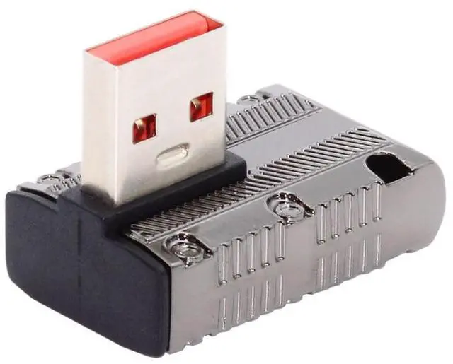 Main image of USB C to USB 3.0 Data 10Gbps Power 120W Connector Adapter Mecha Cyberpunk Style 90 Degree Right Angled Low Profile Type