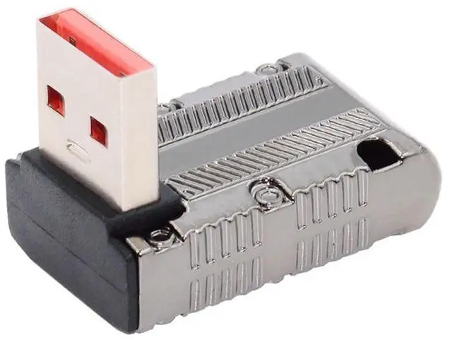 Main image of USB C to USB 3.0 Data 10Gbps Power 120W Connector Adapter Mecha Cyberpunk Style 90 Degree Down Angled Low Profile Type
