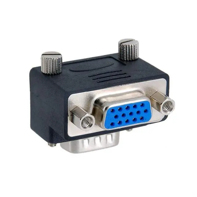 Alt view image 5 of 6 - VGA Connectors,VGA SVGA D-Sub HDB15Pin Male to Female 90 Degree UP Angled Gender Changer Video Graphics Array Connector Adapter for Monitor/Projector/Graphics