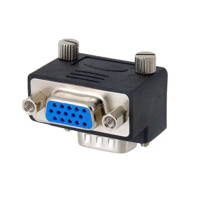 Alt view image 6 of 6 - VGA Connectors,VGA SVGA D-Sub HDB15Pin Male to Female 90 Degree UP Angled Gender Changer Video Graphics Array Connector Adapter for Monitor/Projector/Graphics
