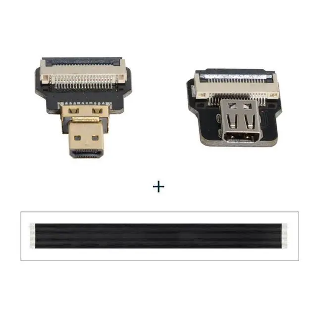 Alt view image 5 of 6 - CYFPV Micro HDMI Male to Female Extension FPC Flat Cable 1080P for FPV HDTV Multicopter Aerial Photography 0.5M