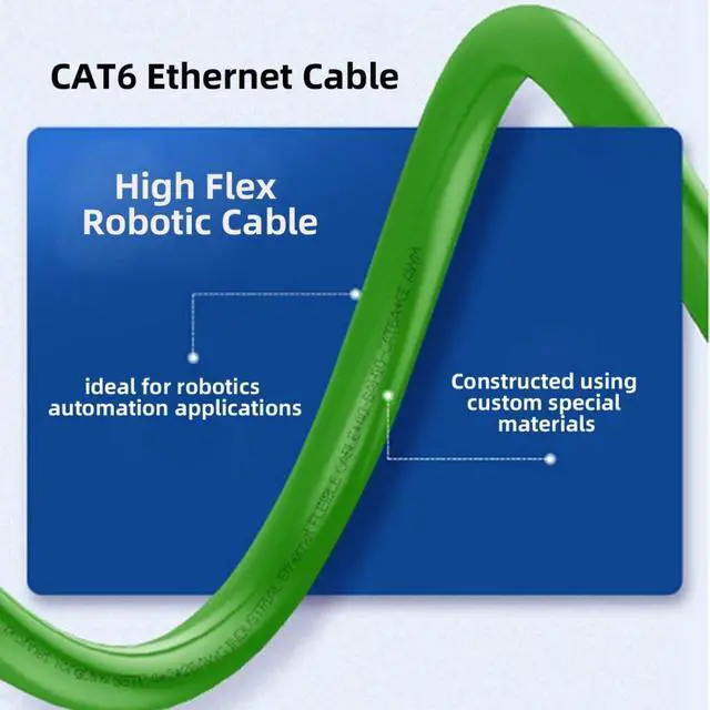 Alt view image 3 of 7 - RJ45 Cat6 Cable,High Flex Robotic RJ45 Cat6 Ethernet Network LAN Cable Patch Cord 1000Mbps for Router Automation 1.0M