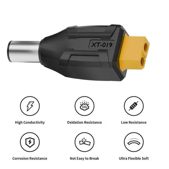 Alt view image 2 of 7 - XT60 to DC Adapter,DC 7.4x5.0mm Male to XT60 Female Bidirectional Charging Conversion Adapter for Aircraft Model/Car Model/Remote Control Toy/Battery Charger