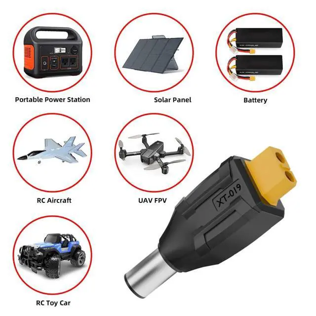 Alt view image 3 of 7 - XT60 to DC Adapter,DC 7.4x5.0mm Male to XT60 Female Bidirectional Charging Conversion Adapter for Aircraft Model/Car Model/Remote Control Toy/Battery Charger