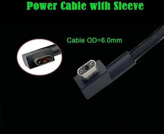 Alt view image 7 of 7 - 5.5x2.5mm DC Jack Input to 3Pin Power Plug Cable Compatible for Laptop Blade Pro 17 and Blade 15 Model Support 230W/160W Charge Adapter
