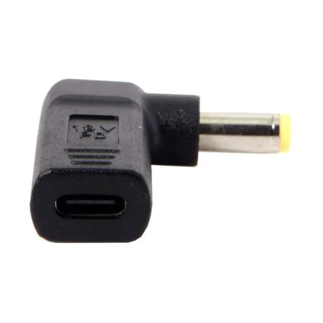 Alt view image 5 of 7 - USB C to DC 5.5x2.5MM 90Degree Angled PD65W 20V Fast Charging Power Adapter for Laptop