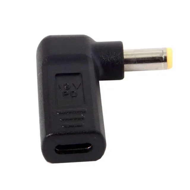 Alt view image 6 of 7 - USB C to DC 5.5x2.5MM 90Degree Angled PD65W 20V Fast Charging Power Adapter for Laptop