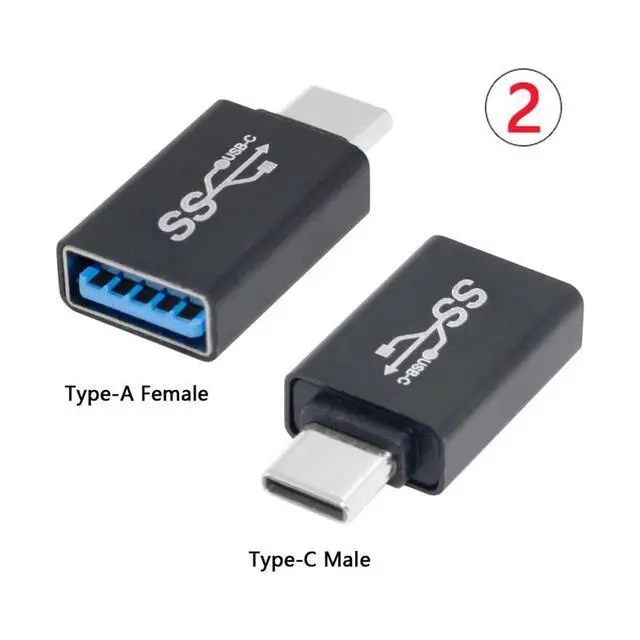 Alt view image 6 of 7 - 4 Pack USB 3.0/3.1 Connector USB 3.0 to USB C 10Gbps OTG Data Charge Converter Adapter