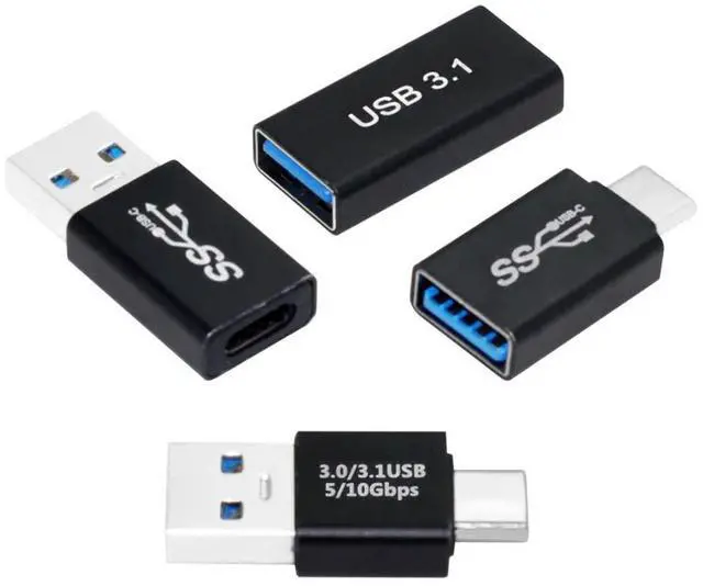 Main image of 4 Pack USB 3.0/3.1 Connector USB 3.0 to USB C 10Gbps OTG Data Charge Converter Adapter